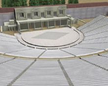 d reconstruction of theatre of Dionysus