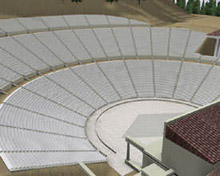 d reconstruction of theatre of Dionysus