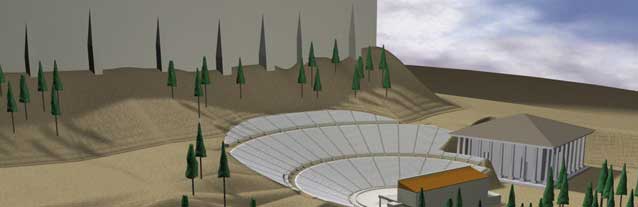 d reconstruction of theatre of Dionysus